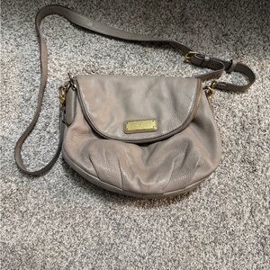 Marc Jacobs Taupe Leather Crossbody Bag